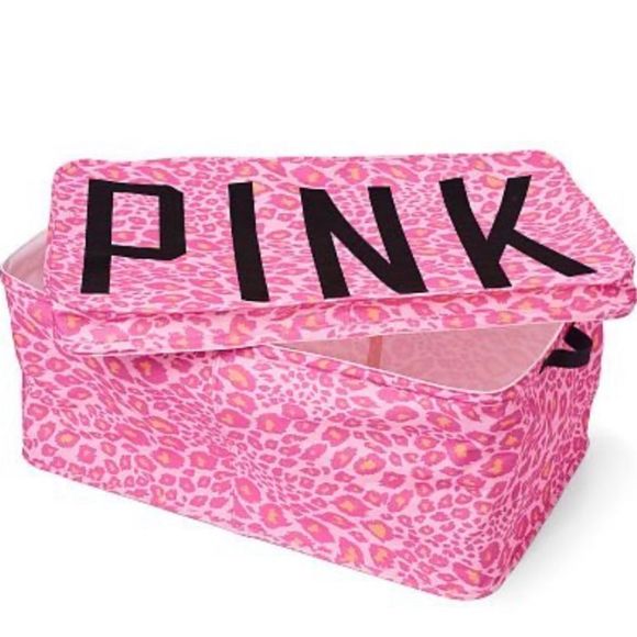 NEW PINK VS CHEETAH PRINT LID TRUNK - Picture 1 of 4